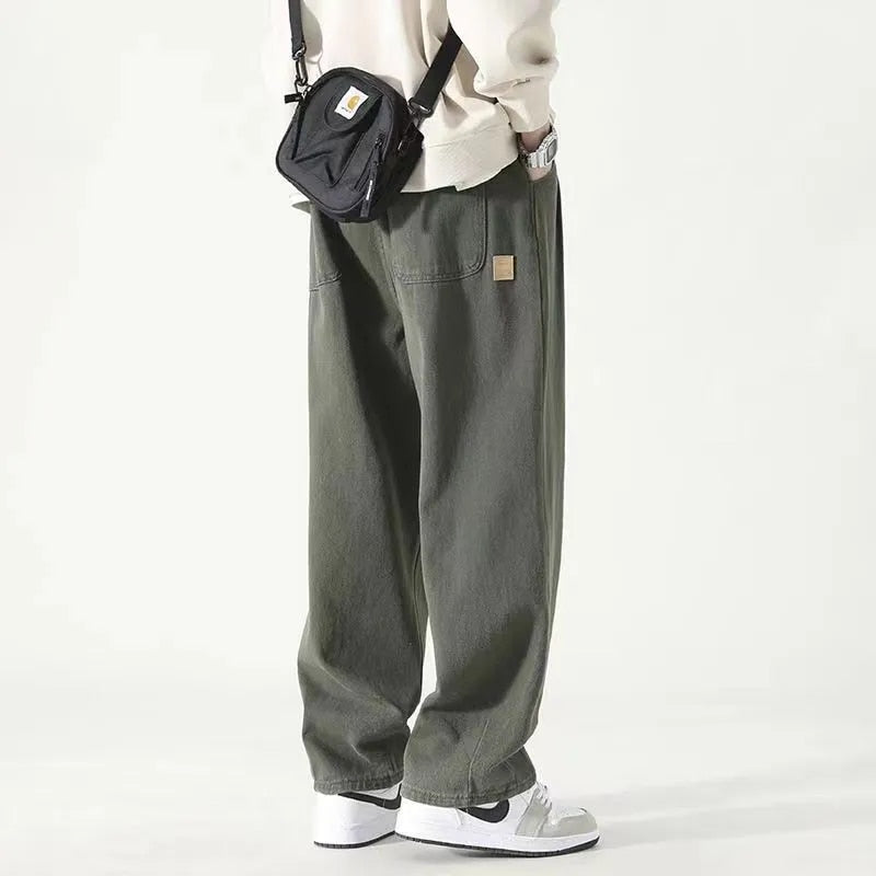 Cotton Wide Leg Man Streetwear Pants ( Pack of 2)