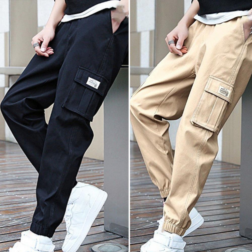 Men Streetwear Cargo Hip Hop Pants( Pack of 2)