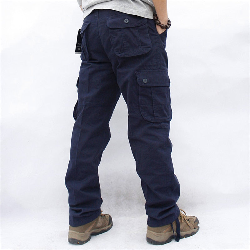 Multi-Pocket Baggy Casual Cotton Army Slacks Pants(PACK OF 2)