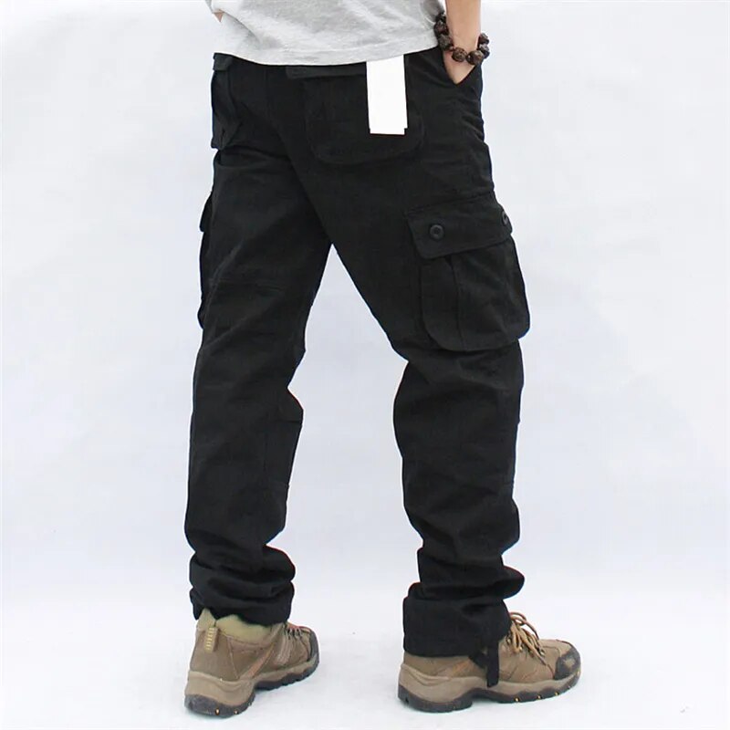 Multi-Pocket Baggy Casual Cotton Army Slacks Pants(PACK OF 2)