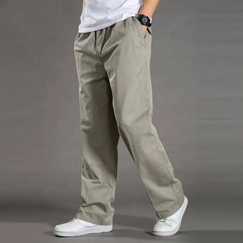 Cotton Wide Leg Man Streetwear Pants ( Pack of 2)