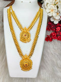 1 Gram Gold Plated Matte Finish Haram Necklace Combo for Women – Traditional Bridal Jewellery