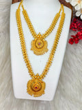 1 Gram Gold Plated Matte Finish Haram Necklace Combo for Women – Traditional Bridal Jewellery