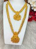 1 Gram Gold Plated Matte Finish Haram Necklace Combo for Women – Traditional Bridal Jewellery