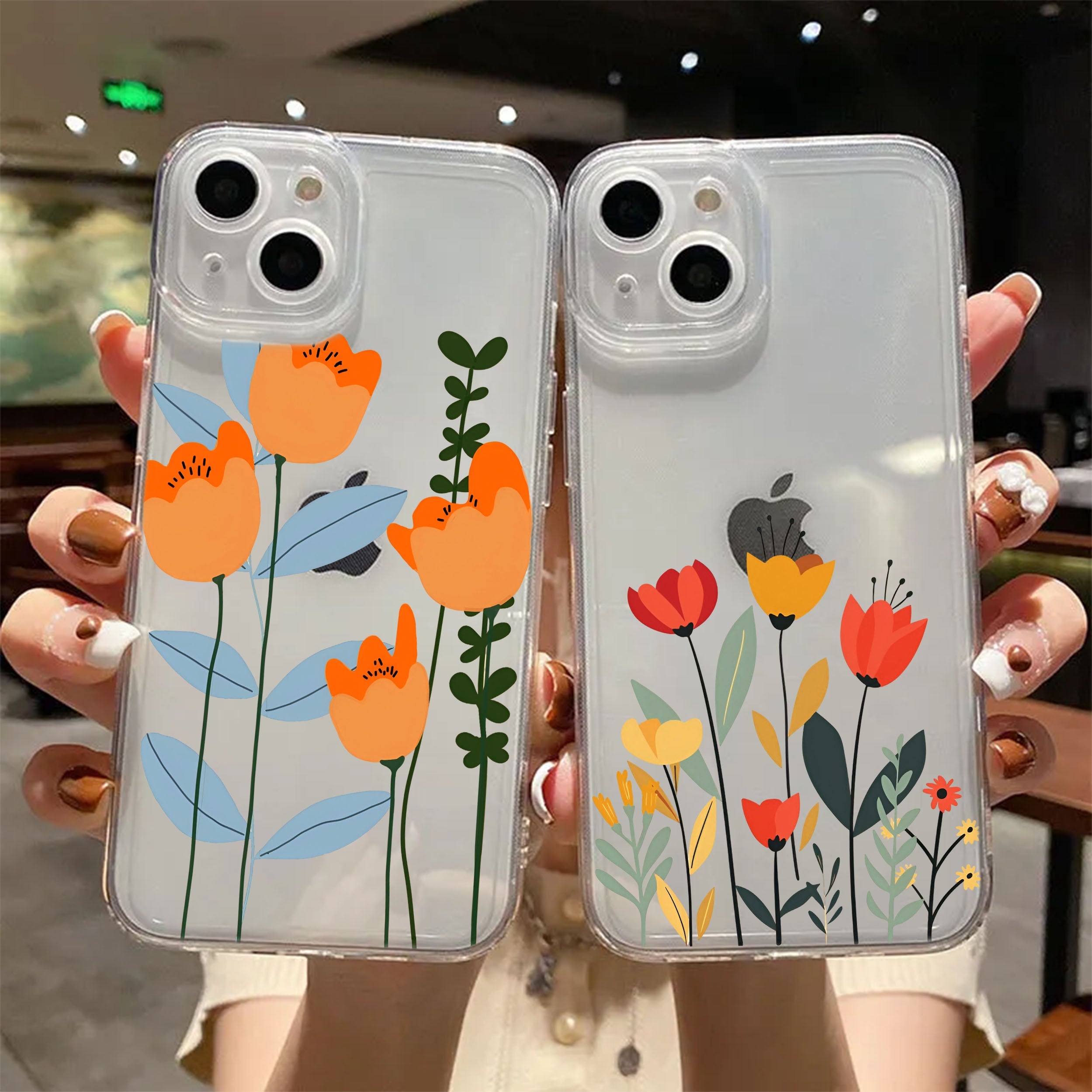 Floral Clear Phone Case