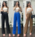 SALE LIVE !! 🔥🚀 (PACK - 3) Straight-leg pants with horizontal pockets made of ruby