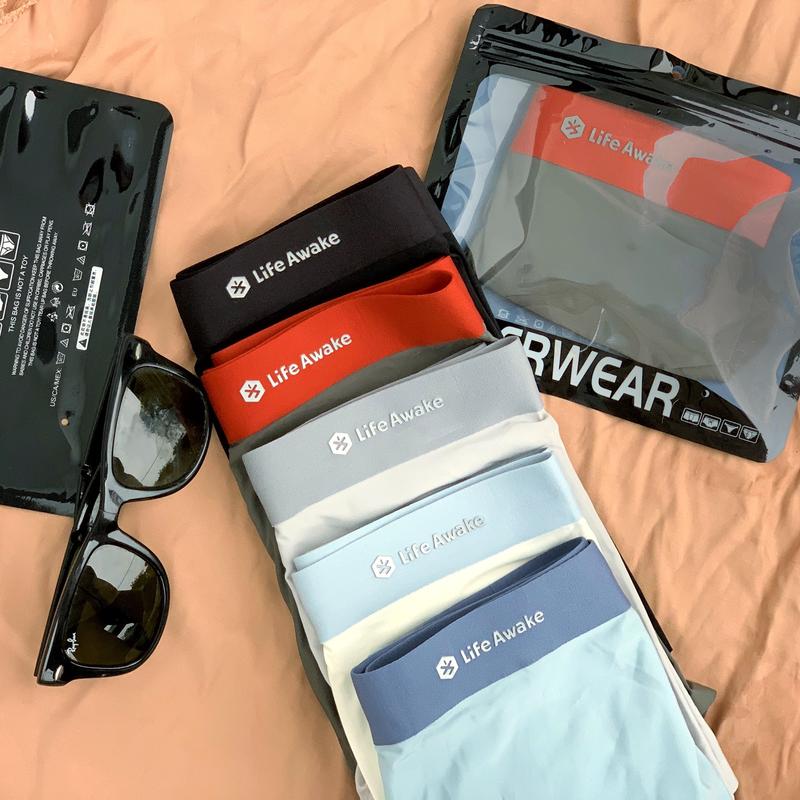 Life Awake Men's Boxer Briefs Made of Premium Ice Silk Fabric | BS-31