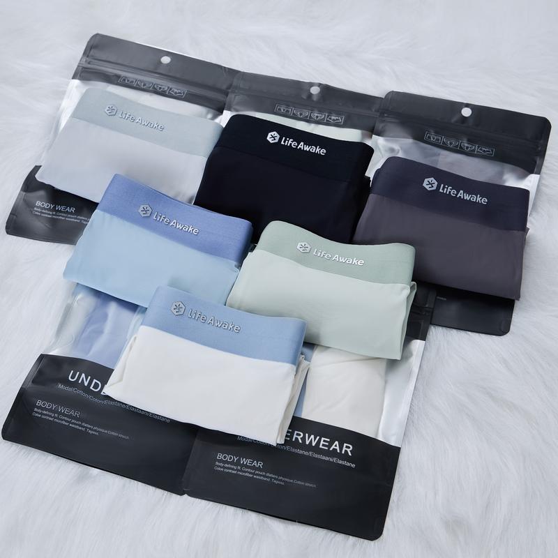 Life Awake Men's Boxer Briefs Made of Premium Ice Silk Fabric | BS-31